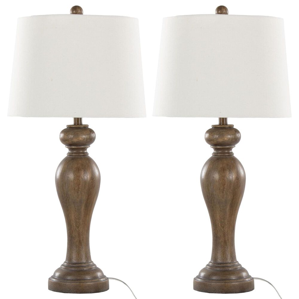 LumiSource Peppa Polyresin Table Lamp in Opal Grey (Set of 2), , large