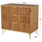 Maple and Jade 3-Drawer Room Chest in Matte Brown and Gold, , large