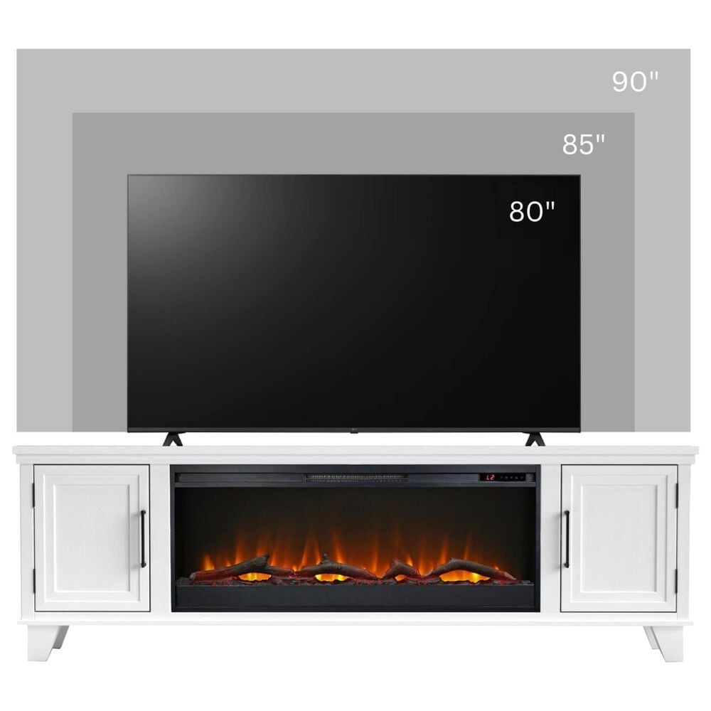 Legends Home Sonoma 78" Fireplace Console in Jasmine White Wash, , large