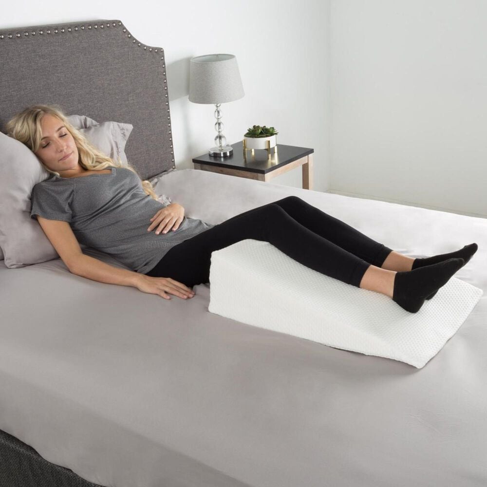 Timberlake Lavish Home Wedge Memory Foam Pillow in Ivory, , large