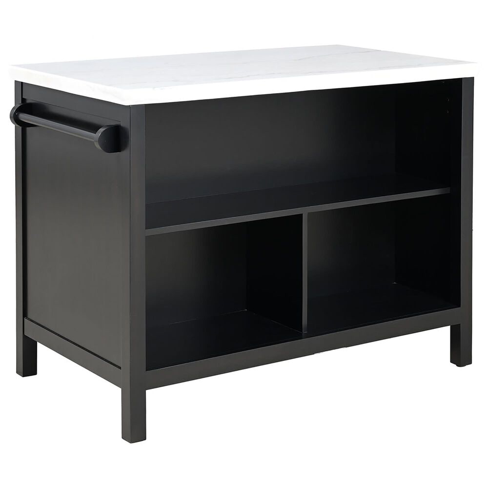 Furniture of America Albergo Bar and 2 Stools in Black, , large