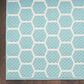 Nourison Twist Reversible 2" x 6" Aqua Indoor/Outdoor Runner, , large