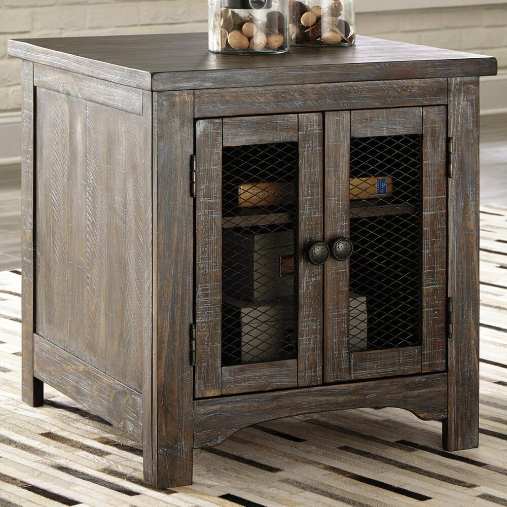 Signature Design by Ashley Danell Ridge End Table in Distressed Rustic Brown, , large