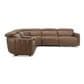 Interlochen 6-Piece Power Reclining Leather Sectional with Power Headrest in York Chestnut, , large