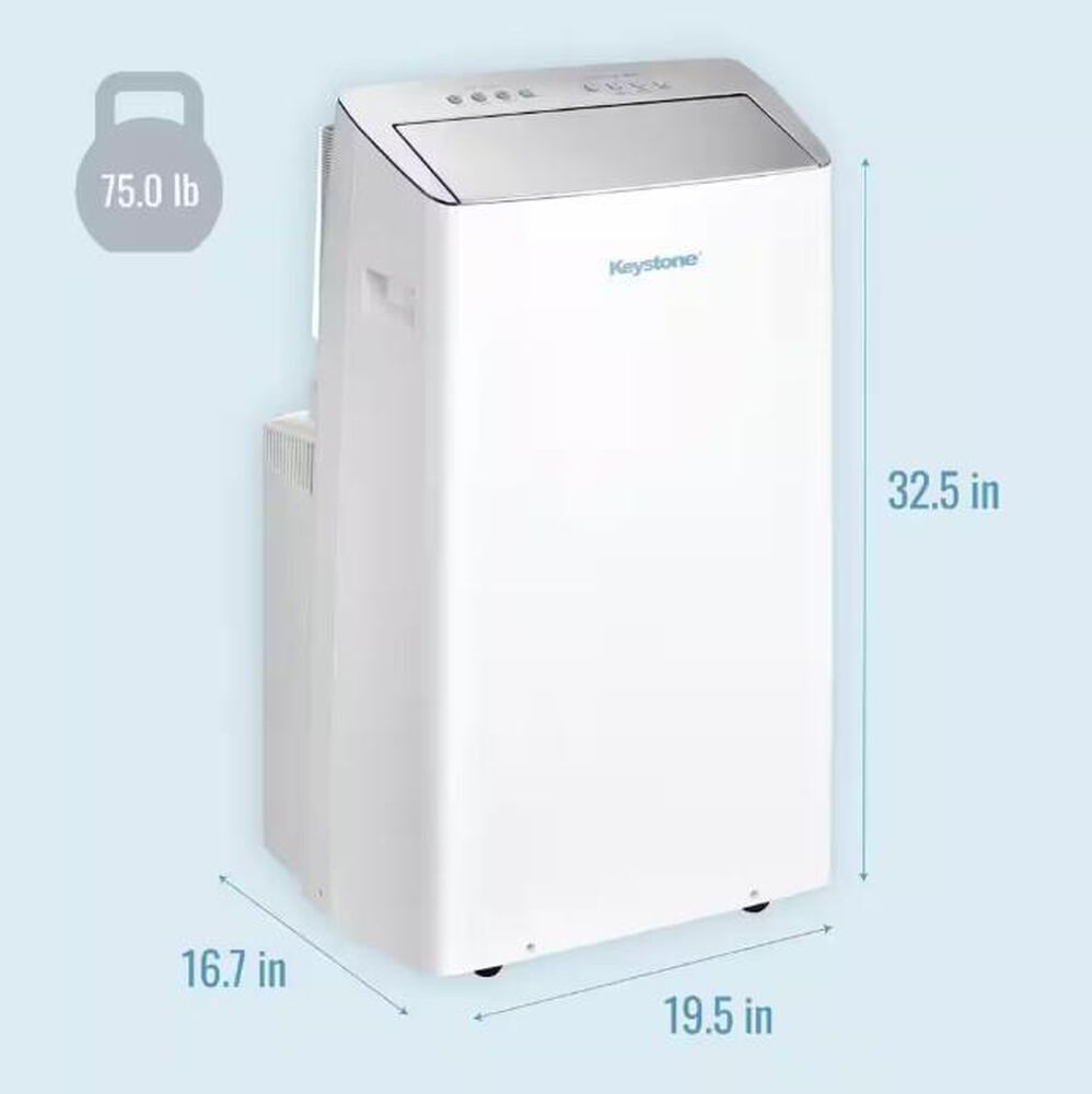 Keystone 12000 BTU Portable Air Conditioner with Inverter Technology in White, , large