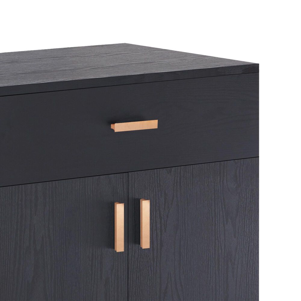 Furniture of America Lester Buffet Table in Black and Rose Gold, , large