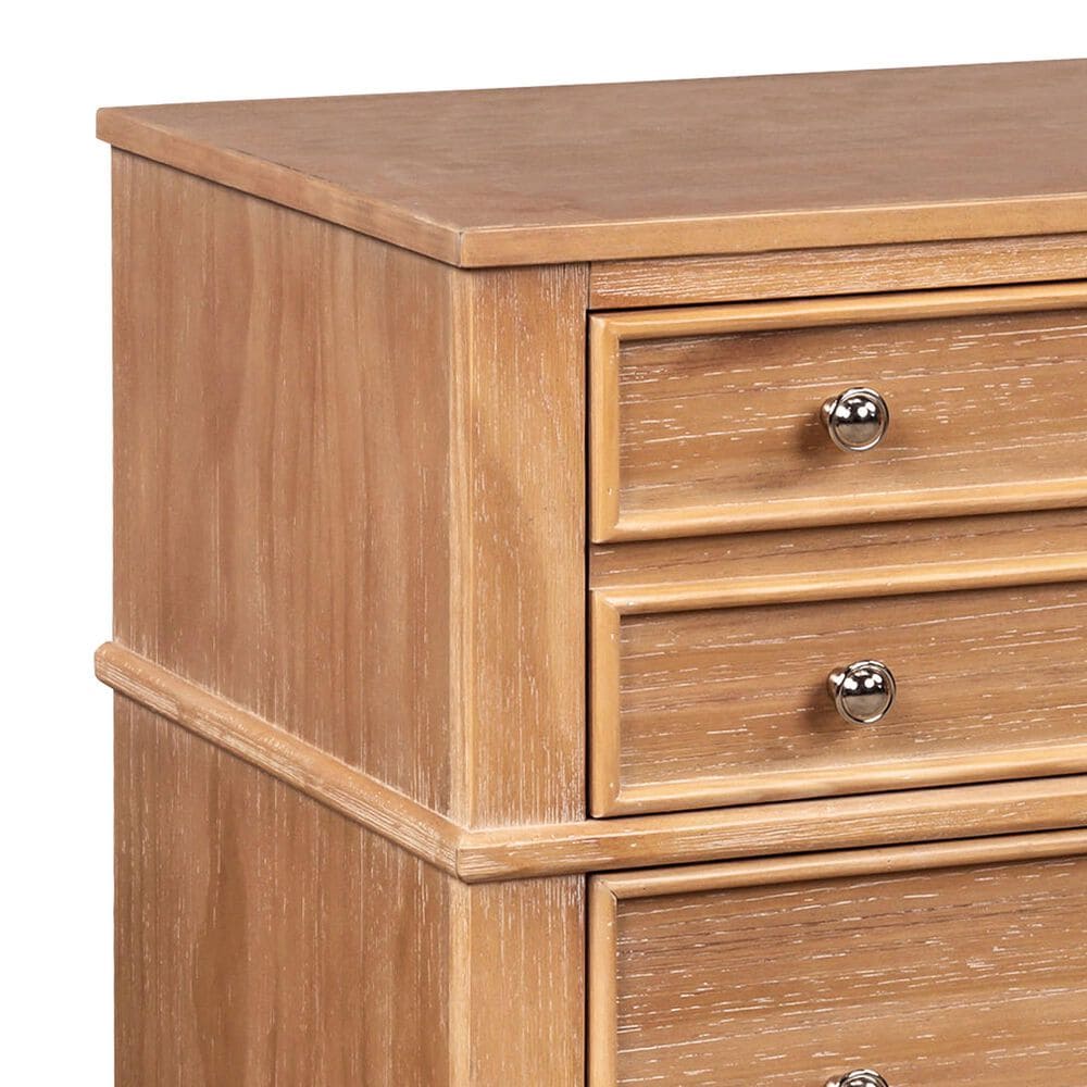 Hearth and Haven 3-Drawer Nightstand with Felt-Lined Hidden Space in Natural (Set of 2), , large