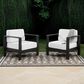 Linon Home Decor Karah Patio Arm Chair in White (Set of 2), , large