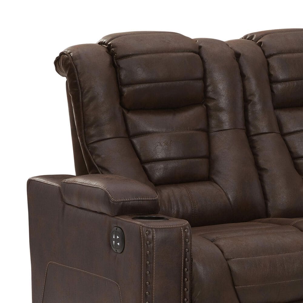 Ashley Owner&#39;s Box Power Reclining Sofa in Thyme, , large