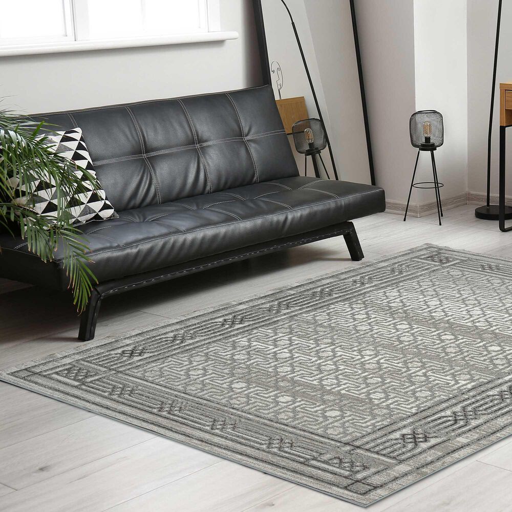 Radici USA Davide Southwestern 7&#39;10&quot; x 10&#39;6&quot; Grey Area Rug, , large