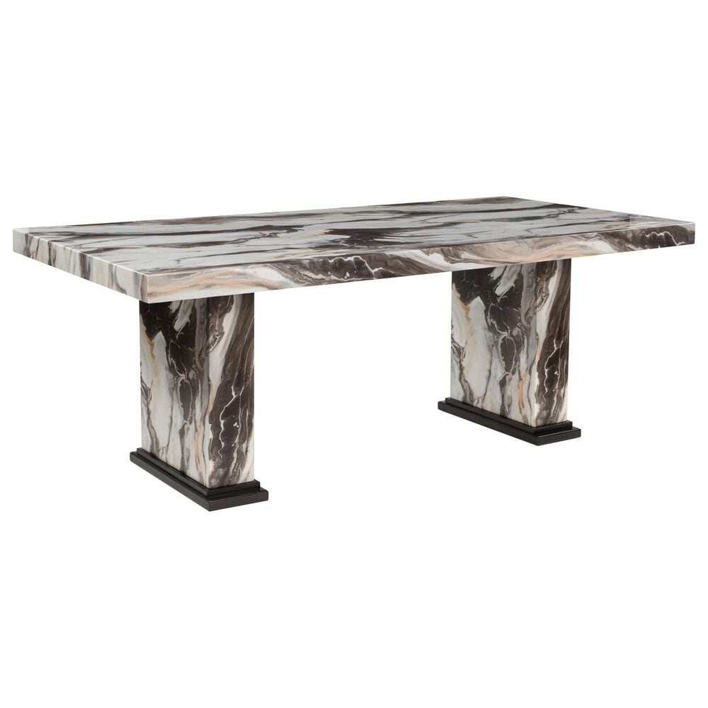 Ashley Jeshina Dining Table in Dark Brown and Beige - Table Only, , large