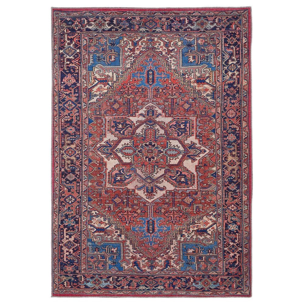 Feizy Rawlins 39HHF 3"11" x 6" Red and Navy Area Rug, , large