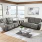 Ashley Mixed Motion Power Reclining Sofa in Shadow, , large