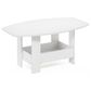 HOMLUX 2-Tier Oval Coffee Table in White, , large