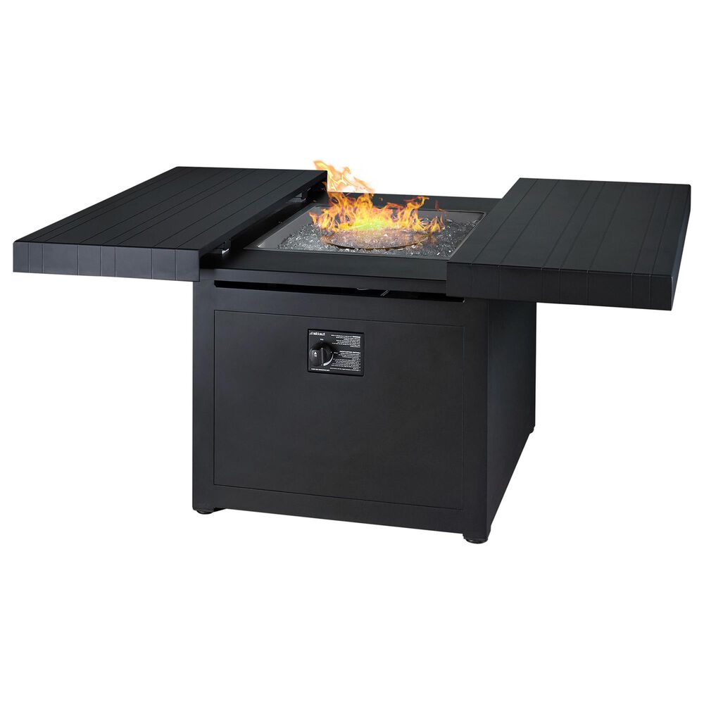 Plank And Hide Co 34&quot; Square Firepit Top &amp; Base in Black, , large