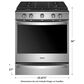 Whirlpool 5.8 Cu. Ft. Slide-In Gas Range with EZ-2-Lift Hinged Grates in Fingerprint Resistant Stainless Steel, , large