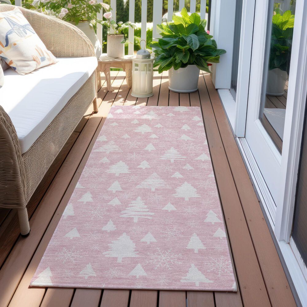 Dalyn Rug Company Wonderland WN23 2&#39;3&quot; x 7&#39;6&quot; Pink Indoor/Outdoor Runner, , large
