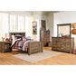 Signature Design by Ashley Trinell Twin Bookcase Storage Bed in Brown, , large