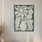 Creative Coop 24" x 32" Hand-Painted Acrylic Box Wall Decor in Green and White, , large
