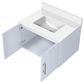 Lexora Home Geneva 30" Single Bathroom Vanity in Glossy White with 2 cm White Cultured Marble Top and Rectangular Sink, , large