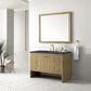 James Martin Vanities Hudson 48" Single Bathroom Vanity in Light Natural Oak with 3 cm Charcoal Soapstone Quartz Top and Rectangular Sink, , large