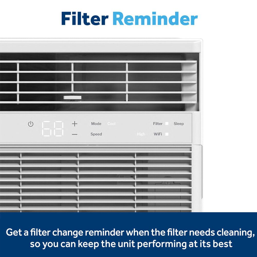 GE Appliances 8000 BTU Smart Electronic Window Air Conditioner in White, , large