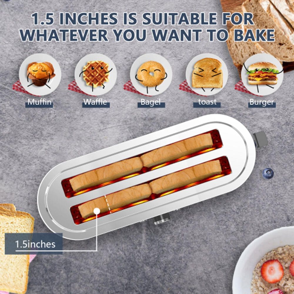 HOMLUX 4-Slice Toaster in Black, , large