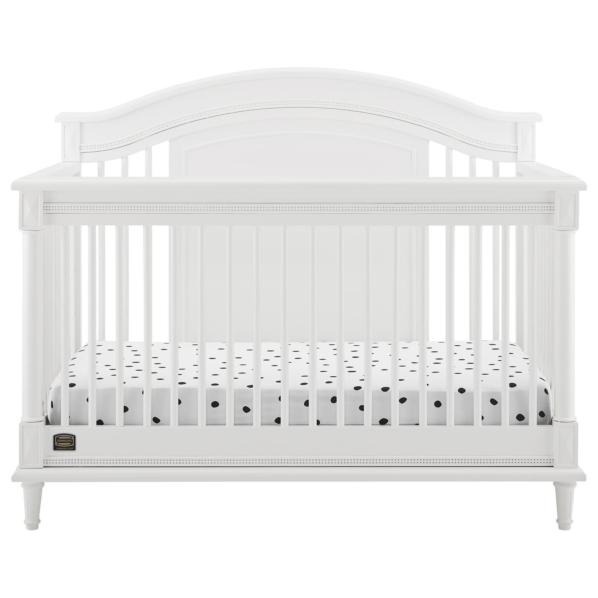 Delta Juliette 6 In 1 Convertible Crib with Toddler Rail in Bianca