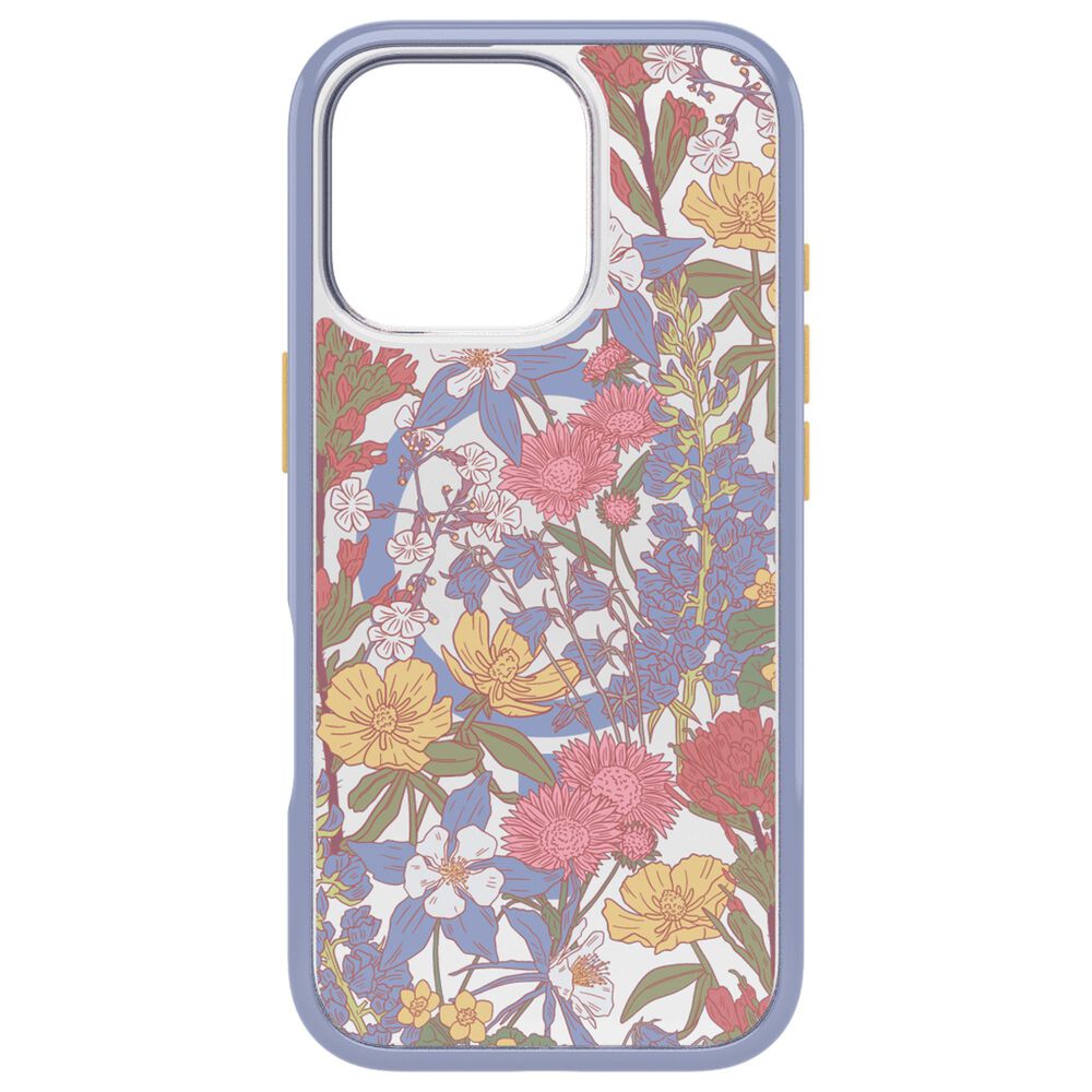 OtterBox Symmetry Series Clear Magsafe Case for Apple iPhone 16 Pro in Floral Purple, , large