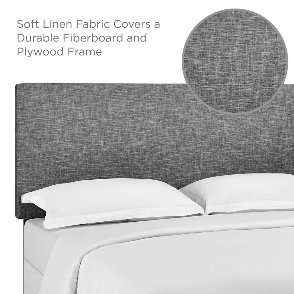 Modway Taylor Upholstered Linen Fabric Full/Queen Headboard in Beige, , large