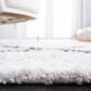 Safavieh August Shag AUG502A 2"2" x 9" Ivory and Black Runner, , large