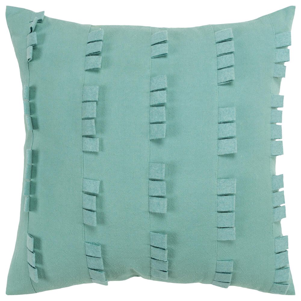 Rizzy Home Donny Osmond Solid 20" Down Filled Pillow in Aqua, , large