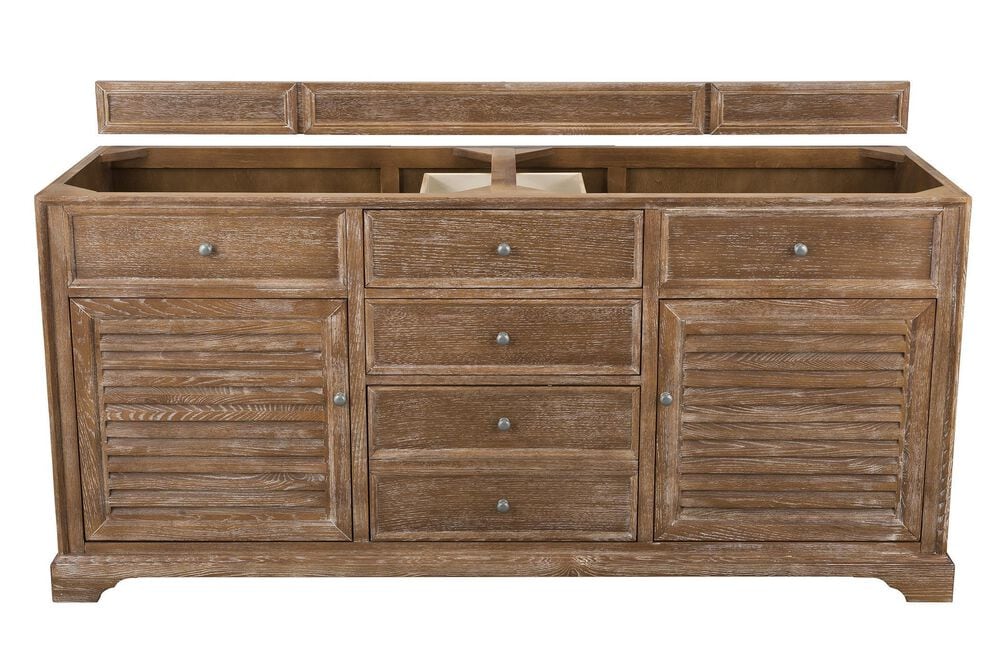 James Martin Savannah 72" Double Vanity Cabinet in Driftwood, , large