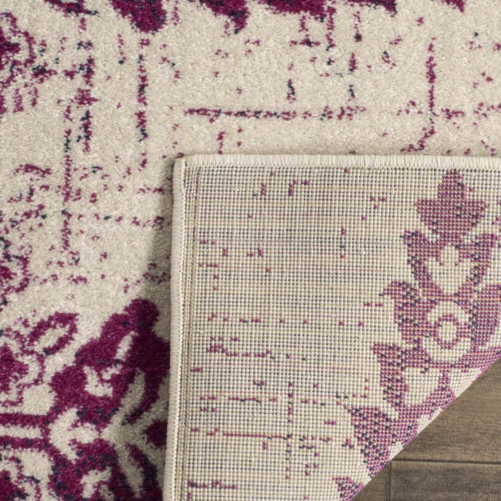Safavieh Evoke EVK521K 4" x 6" Ivory and Fuchsia Area Rug, , large
