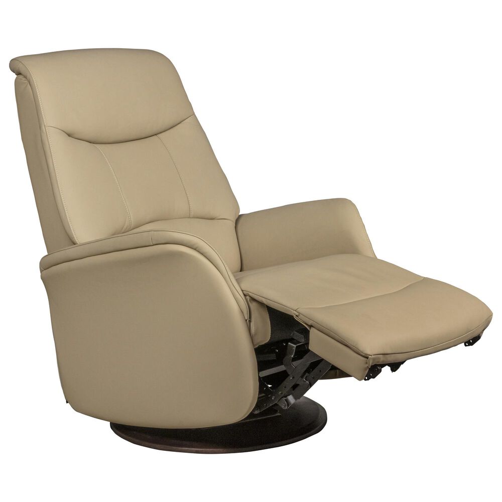 Italiano Furniture Royce Power Swivel Glider Recliner in Taupe, , large