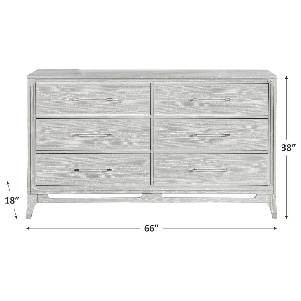 Davis International Solitude Dresser Only in White Rub Through Finish, , large