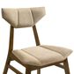 Armen Living Amaris Side Chair with Sand Upholstery in Warm Walnut (Set of 4), , large