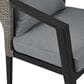 Blue River Aileen Outdoor Dining Chair with Dark Gray Cushion in Black and Gray (Set of 2), , large