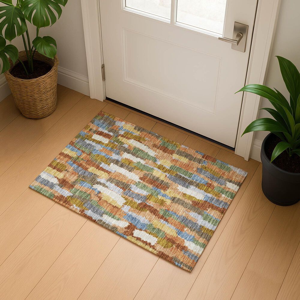 Dalyn Rug Company Kenner Abstract Copper 2'6" x 3'10" Area Rug, , large