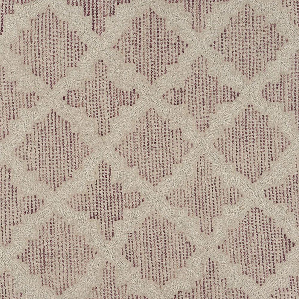 L&amp;R Resources Sinuous Pin Dot 6&#39; Round Ivory and Rose Area Rug, , large