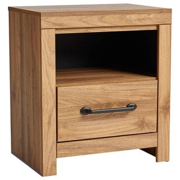 Ashley Pasklyn 1-Drawer Nightstand in Rich Honey Brown, , large