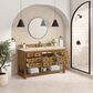 James Martin Malibu 60" Single Bathroom Vanity in Amber Birch with 3 cm Eternal Marfil Quartz Top and Rectangular Sink, , large