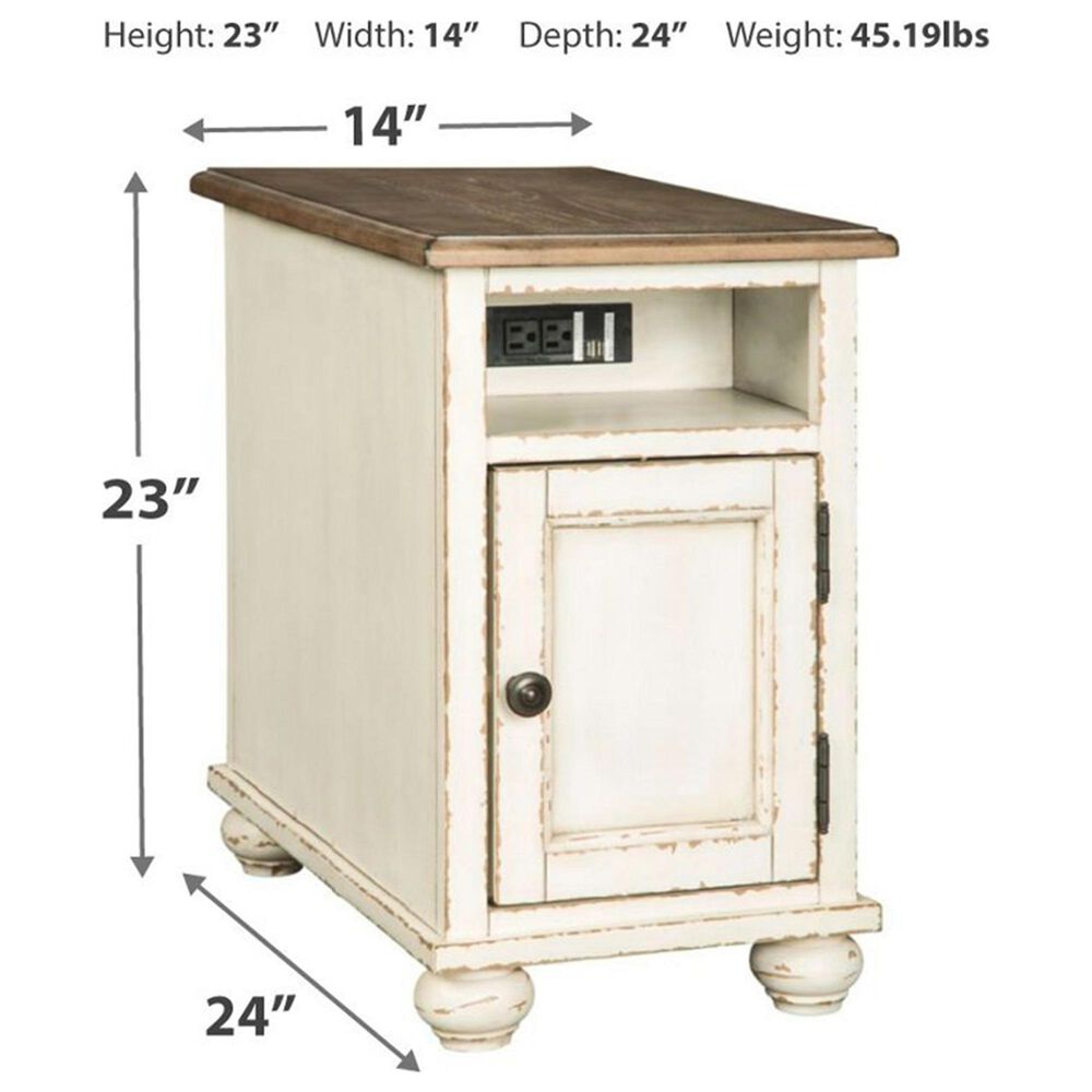 Ashley Realyn Chair Side End Table in Chipped White, , large