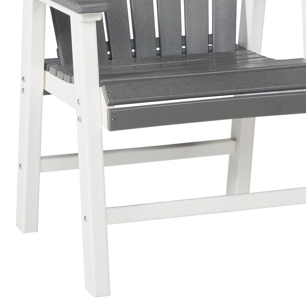 Ashley Transville Patio Arm Chair in Gray and White &#40;Set of 2&#41;, , large