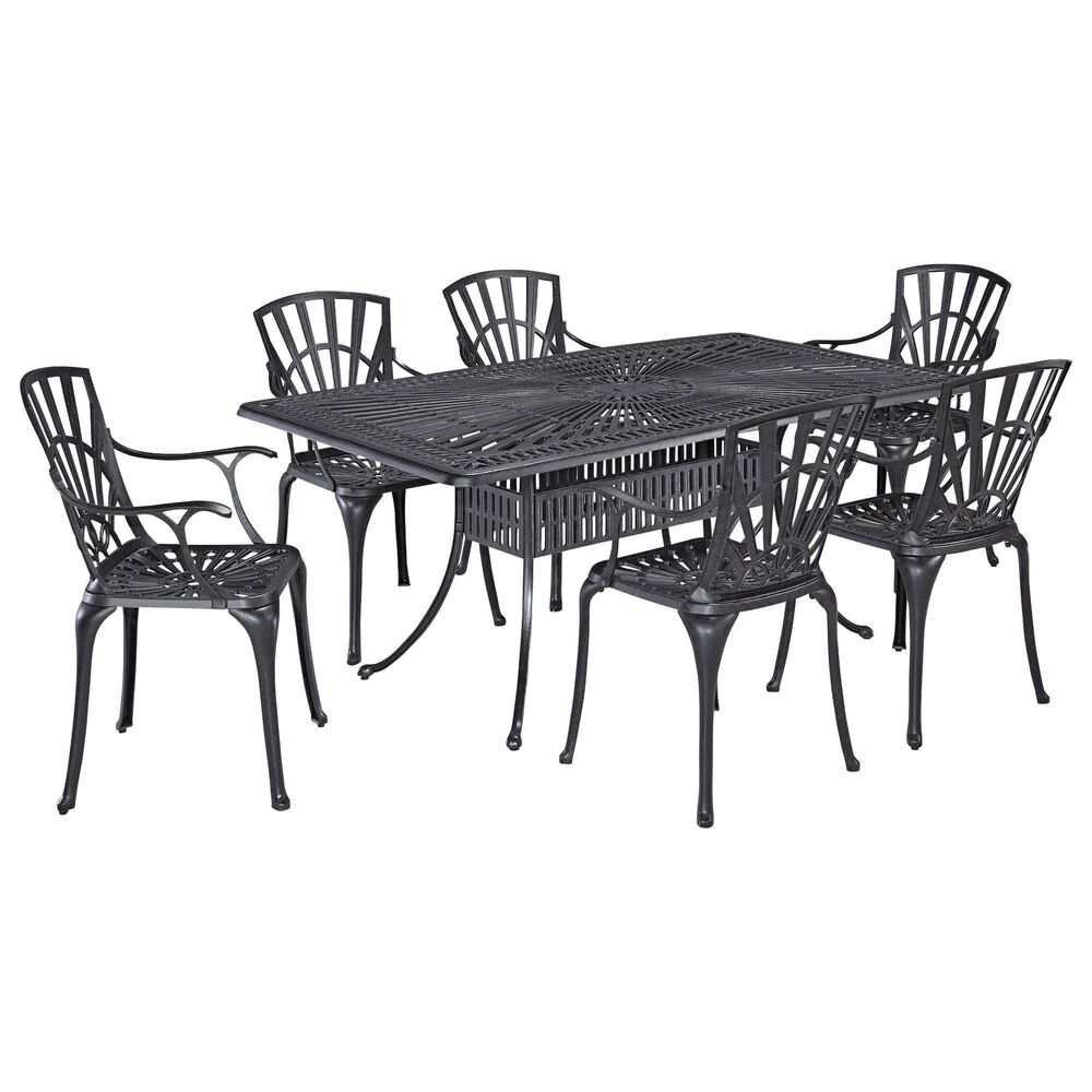 Homestyles Grenada 7-Piece Outdoor Dining Set in Charcoal, , large