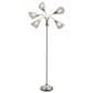Adesso 5-Light Floor Lamp in Brushed Steel, , large