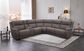 Oxford Furniture 6-Piece Leather Power Reclining Sectional in Madrid Mocha, , large