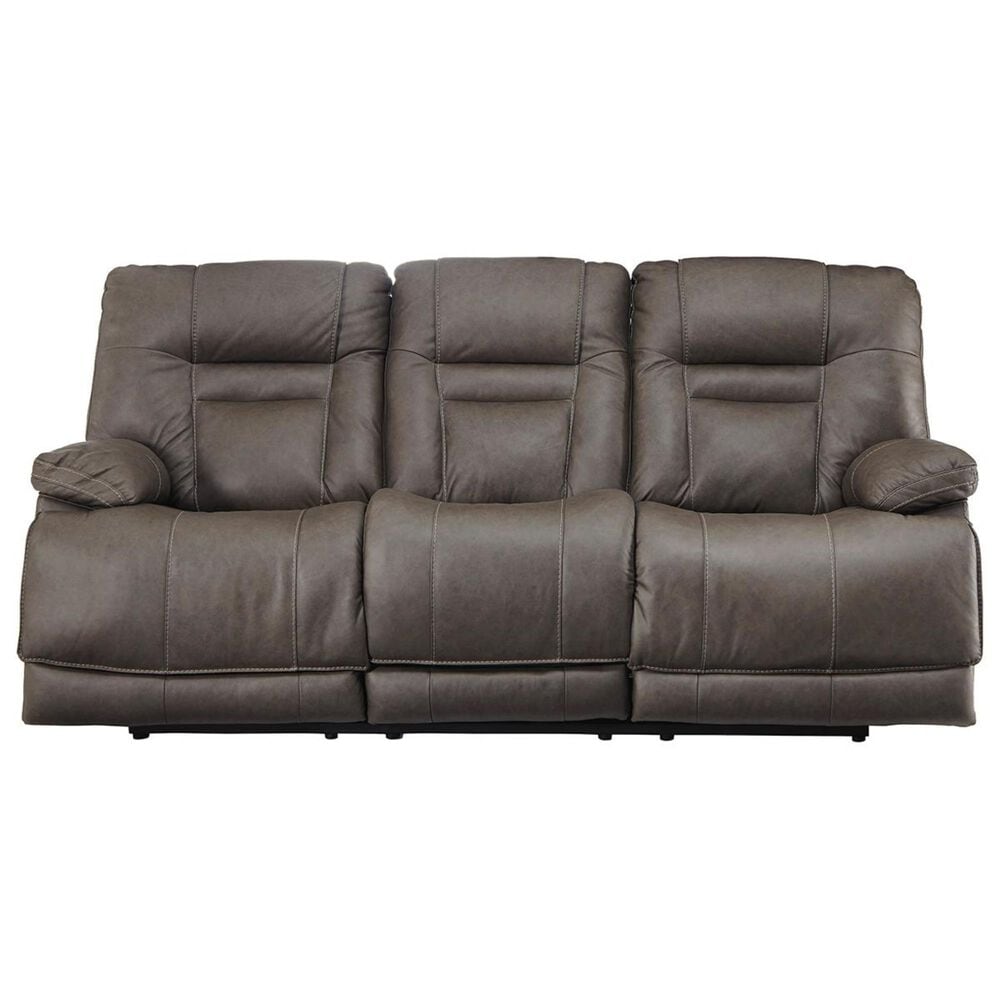 Ashley Wurstrow Power Reclining Sofa with Adjustable Headrest in Smoke, , large
