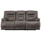 Ashley Wurstrow Power Reclining Sofa with Adjustable Headrest in Smoke, , large