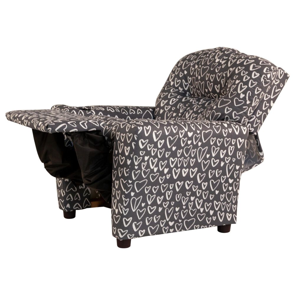 Ridgecrest Child's Recliner with Cupholder in Gray, , large